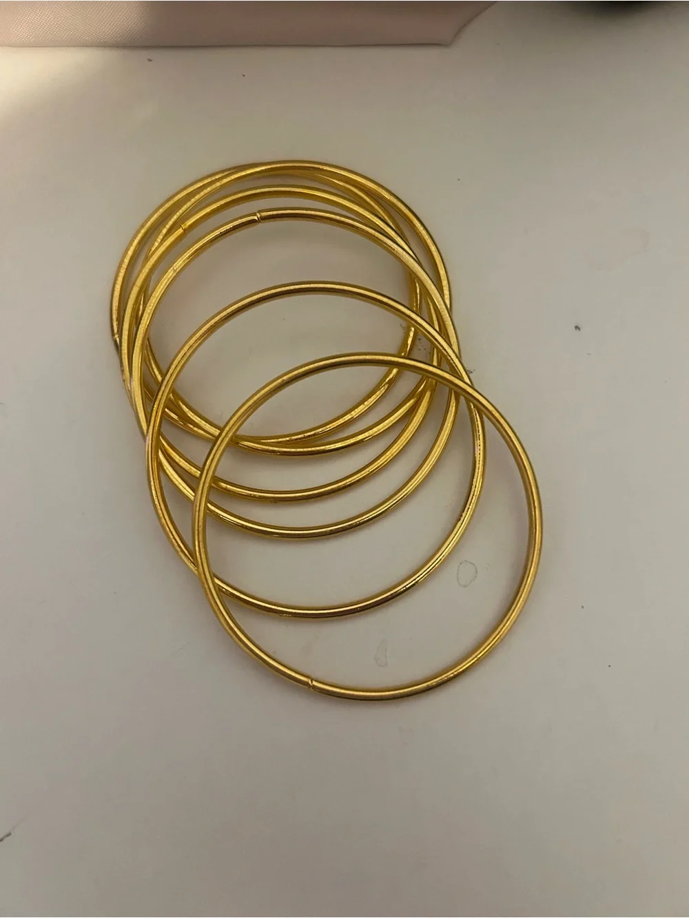 Beginning Boutique Gold-Tone Thin Bangle Bracelet Set